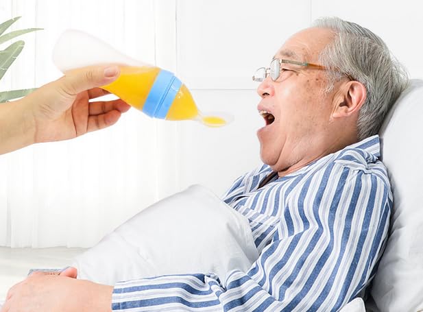 Alimentador de silicona con cuchara cubierta higiénica Cuchara dispensadora de alimentos para ancianos Alimentador de frutas Alimentador de