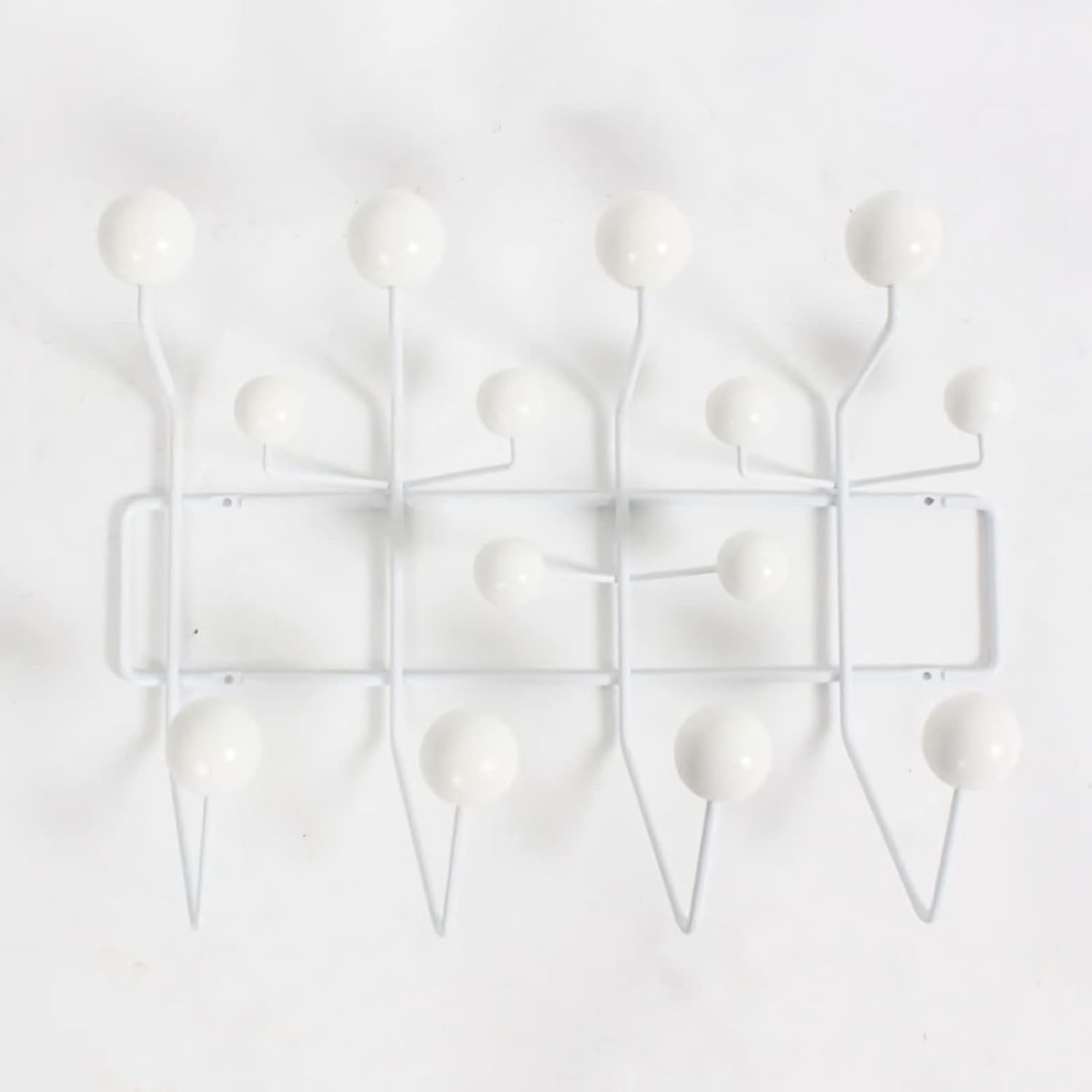 SHISEDECO Perchero clásico Hang it All, ganchos modernos de mediados de siglo para montar en la pared con bolas de madera maciza pintadas (varios