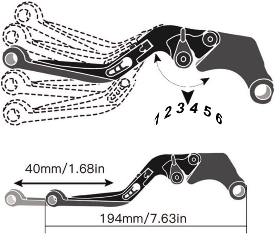 Palanca de embrague de freno de mano de aluminio plegable y extensible ajustable para Yamaha MT-09 2014-2023 (dorado, MT-09 2021-2023)