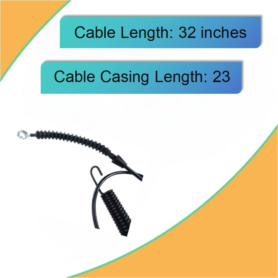 946-05124A 746-05124A – Cable de enganche de cubierta para MTD Craftsman Troy-Bilt Pony 42, Horse Xp Hydro, Bronco con cortacésped de 42 pulgadas en