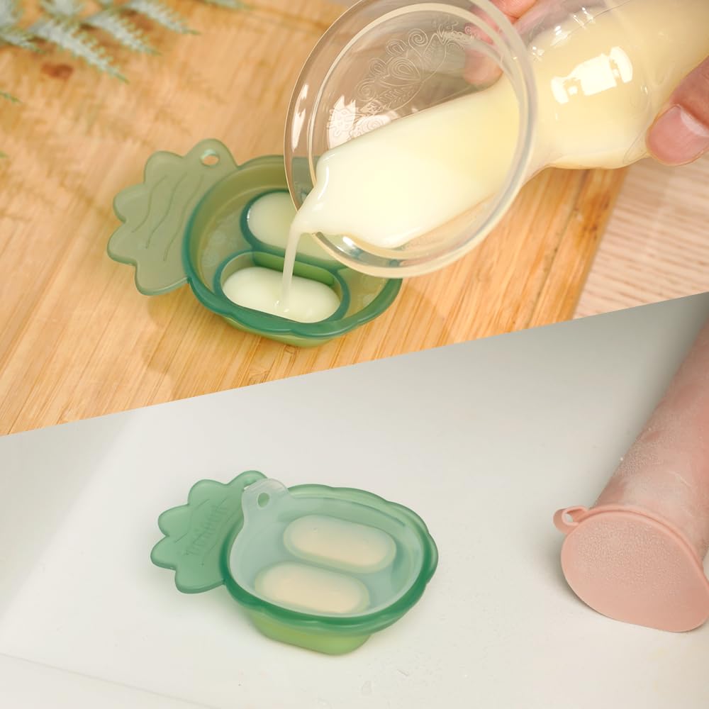 Haakaa Freeze-N-Feed Mini Combo con alimentador de alimentos de silicona y mini bandeja de silicona  Alimentador automático de alimentos sólidos