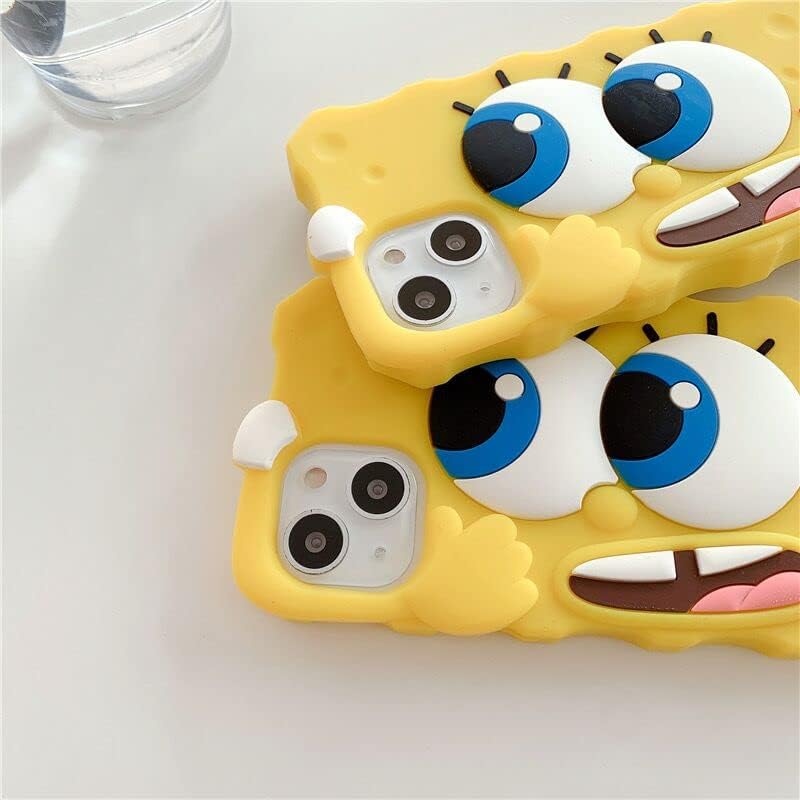 Funda ultra gruesa y suave para iPhone 3D de dibujos animados de animación de animación, encantadora, adorable, divertida, para niños y niñas (para