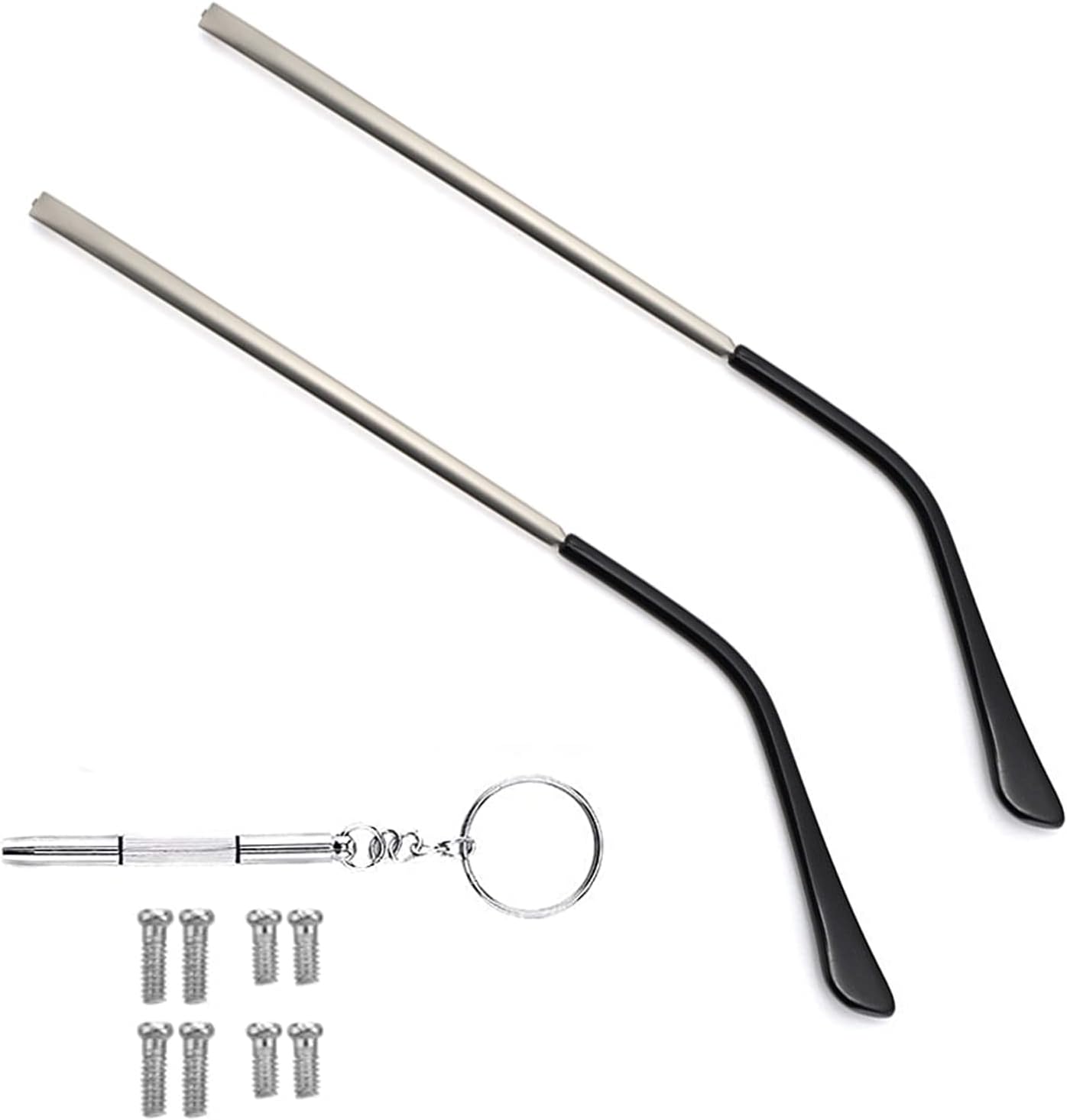 Patillas de repuesto de lentes de metal, repuesto para brazos y piernas, kit de reparación universal de gafas, patillas de bricolaje para anteojos