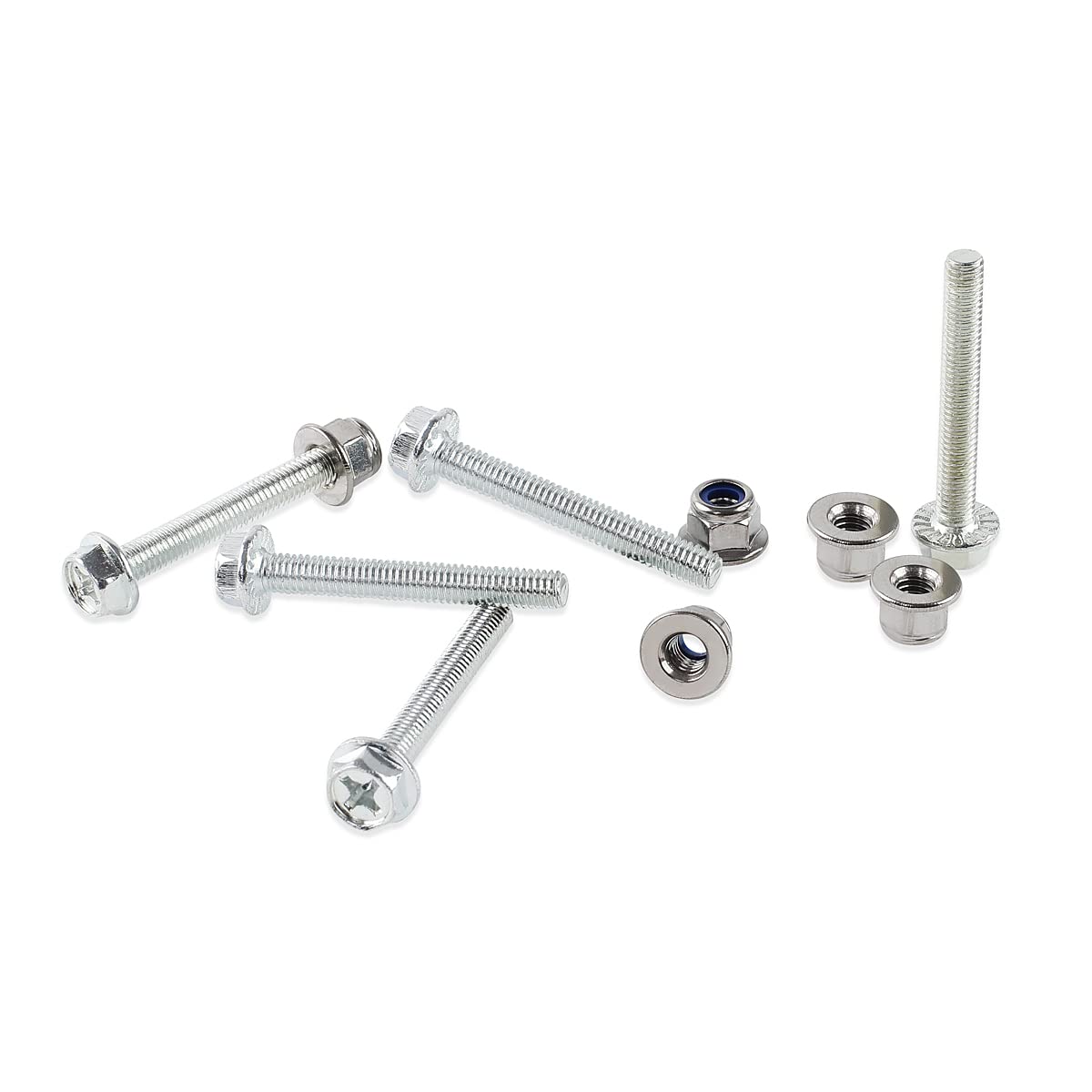 19M7834 14M7397 para equipo John Deere tornillo y tuerca de bloqueo, 5 piezas de tornillo de cizalla de barrena y kit de tuerca de bloqueo (5)