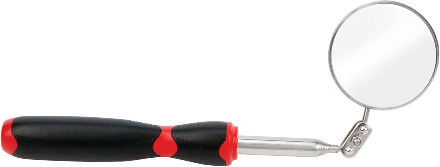 Performance Tool W1255 Jr. Espejo de inspección telescópico jumbo de 2 pulgadas, herramienta versátil y extensible para tareas de inspección y