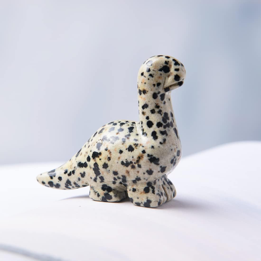 YGLINE Talla de dinosaurio de piedras preciosas pequeñas,Figura animal de cristal,Estatua de piedra curativa de Reiki