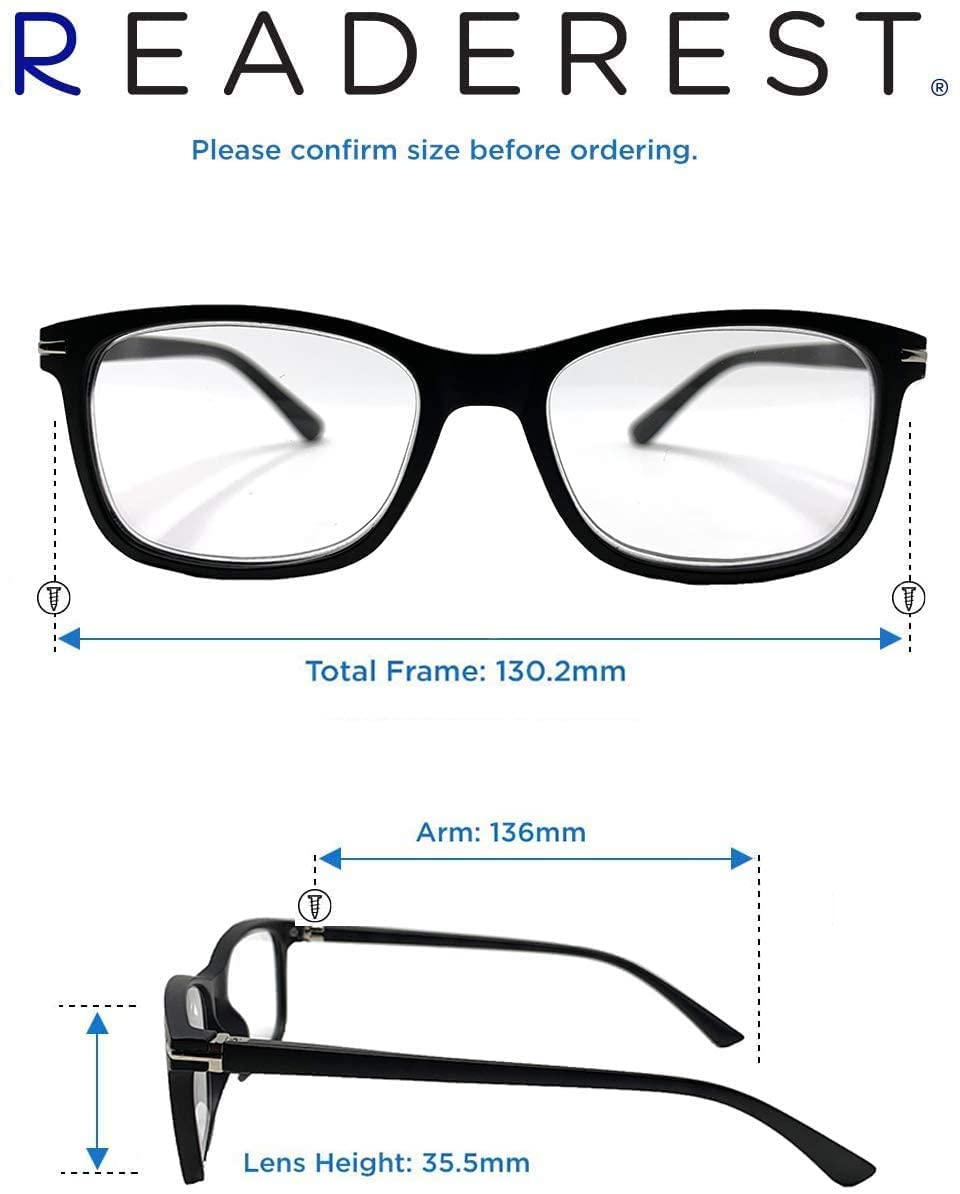 Readerest Gafas de lectura con bloqueo de luz azul, a la moda para hombres y mujeres, antirreflejos, antifatiga ocular, protección UV, mejor