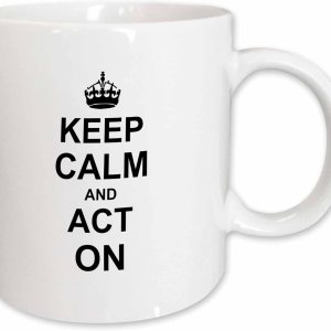 3dRose mug_157632_1 – Taza de cerámica con texto en inglés Keep Calm and Act (Keep Calm and Act on Humorística), 11 onzas 3dRose mug_157632_1 – Taza de cerámica con texto en inglés Keep Calm and Act (Keep Calm and Act on Humorística), 11 onzas