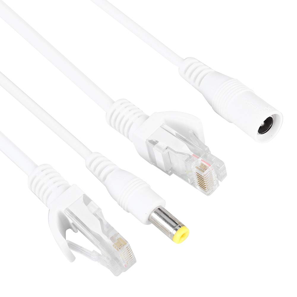 10 pares de cámaras de red Poe Rj45 cable, adaptador de alimentación a través de Ethernet inyector + divisor CC 12 V.