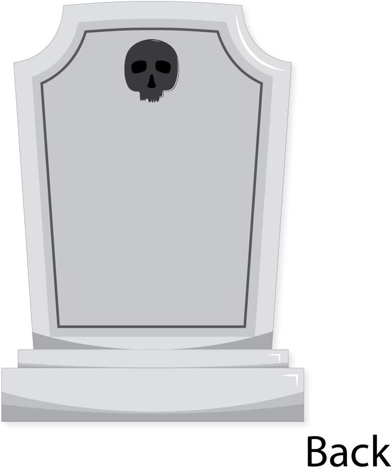 Big Dot of Happiness Graveyard Tombstones – Tarjetas de agradecimiento con forma – Tarjetas de agradecimiento para fiesta de Halloween con sobres –