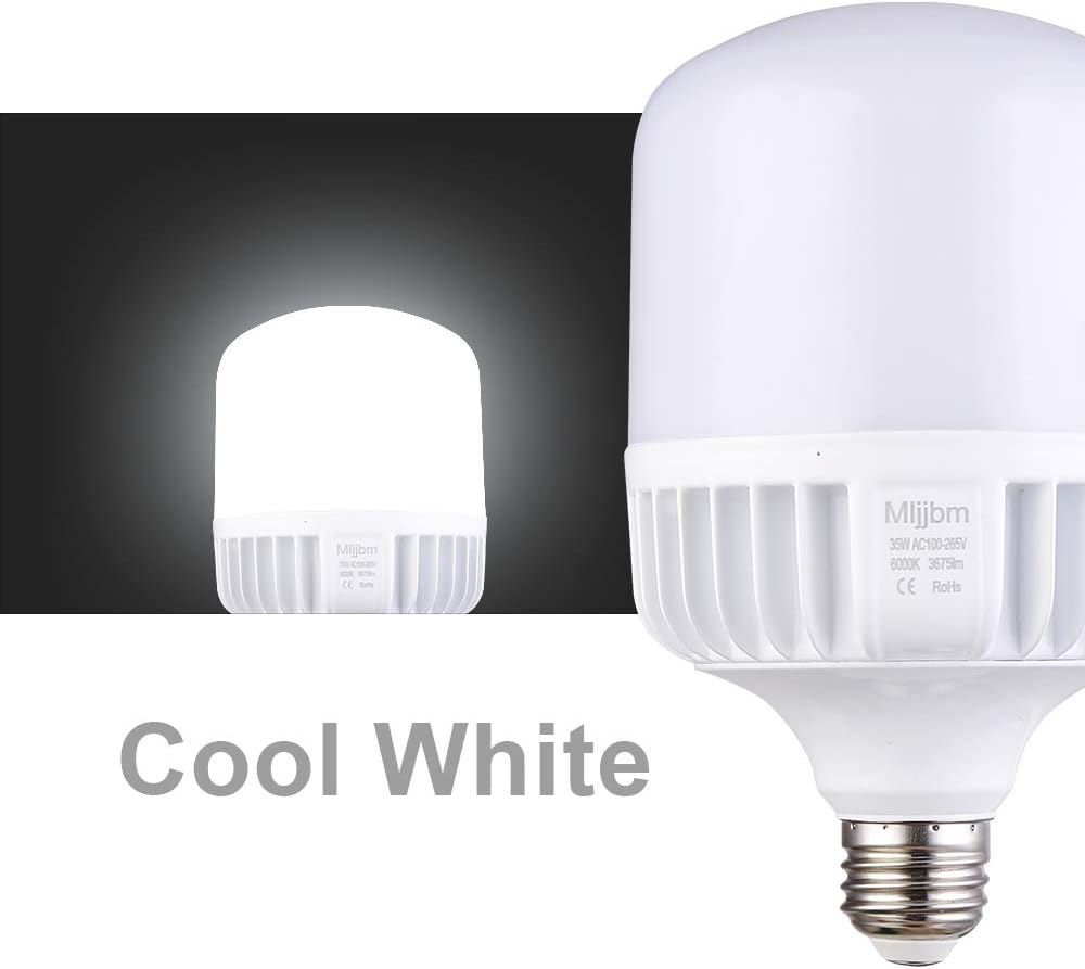 VELNEX Bombillas LED de alto vatio, equivalente a 250 W-300 W, luz blanca brillante de 35 W, 6000 K de alta intensidad, 3675 lúmenes LED comerciales