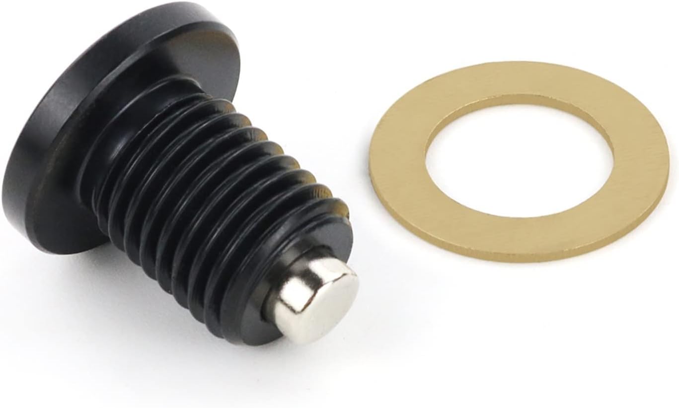 LCCDZ Tornillo magnético de drenaje de aceite M12 x 1.5 compatible con Kawasaki KLR650 Ninja 300 400 Versys 650 1000 Versys-X 300 Z650 Ninja ZX-10R