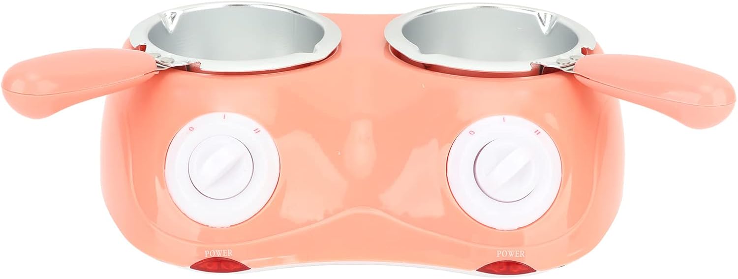 Olla para derretir chocolate, fondue de chocolate eléctrico portátil simple para mantequilla (rosa)