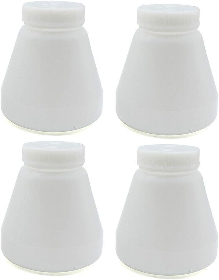 Fetcoi – Juego de 4 botellas resistentes para sistema de recubrimiento en polvo, pulverizadorpintura PC02PC03 (2.2in)