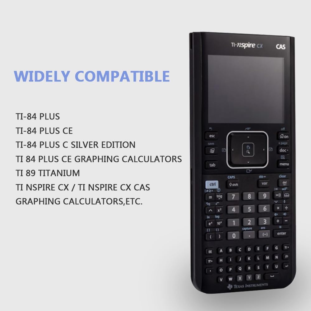 TI-84 Plus – Kit de cable de carga CE – Adaptador de corriente alterna de pared para calculadoras de Texas Instruments – para TI-84 Plus C Silver