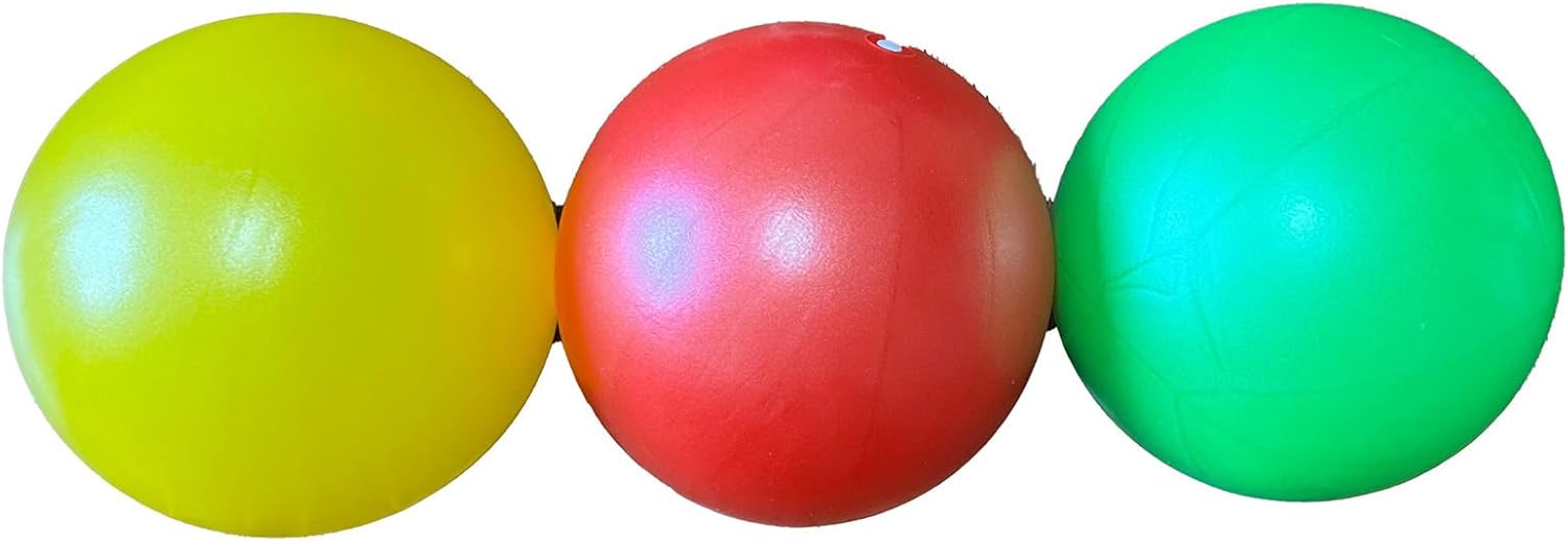 3 pelotas pequeñas de yoga de 9 pulgadas, pequeñas bolas de ejercicio, bolas de estabilidad, bolas suizas, pequeñas bolas de pilates con bomba, 9.8
