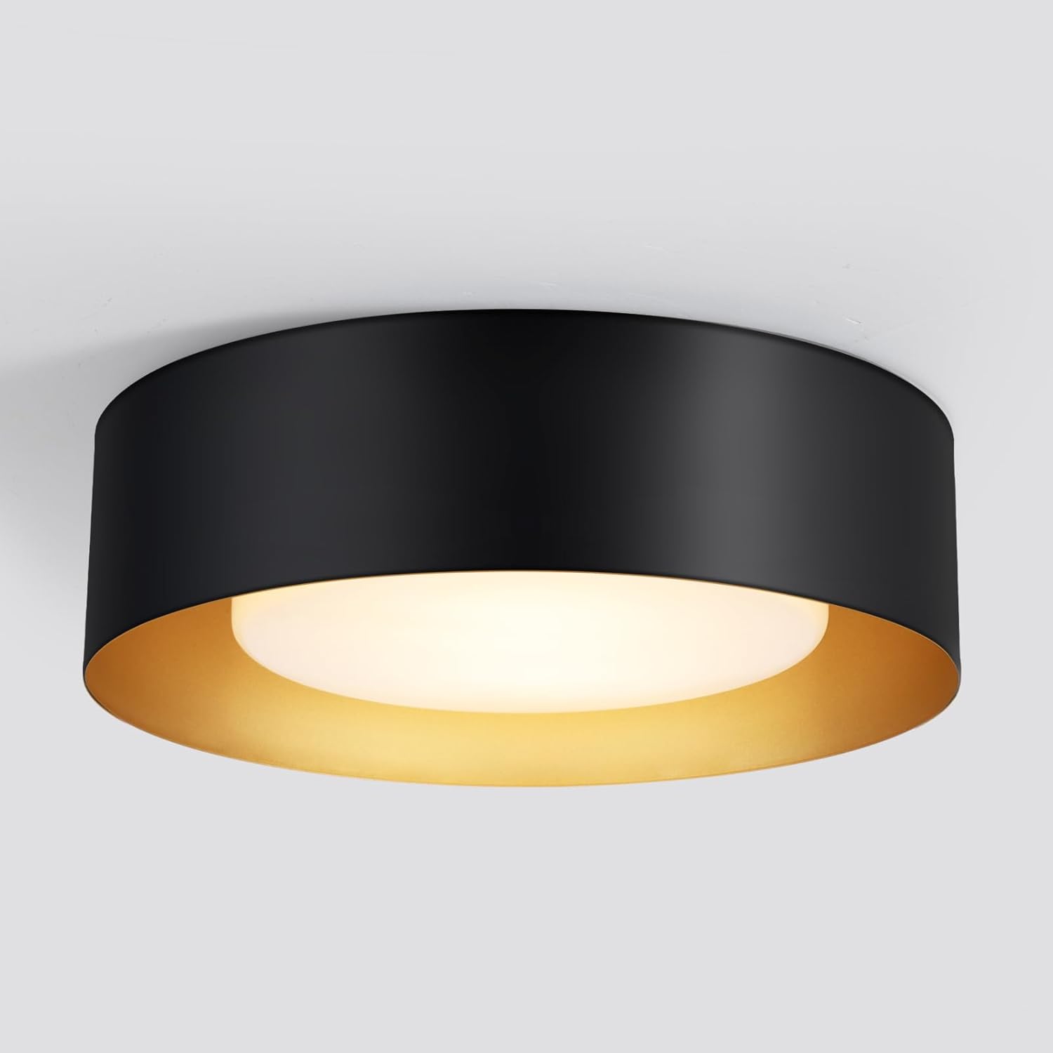 Vikaey Lámpara de techo moderna de montaje empotrado, 2 luces minimalistas cerca del techo, lámpara de techo acrílica para dormitorio, pasillo,