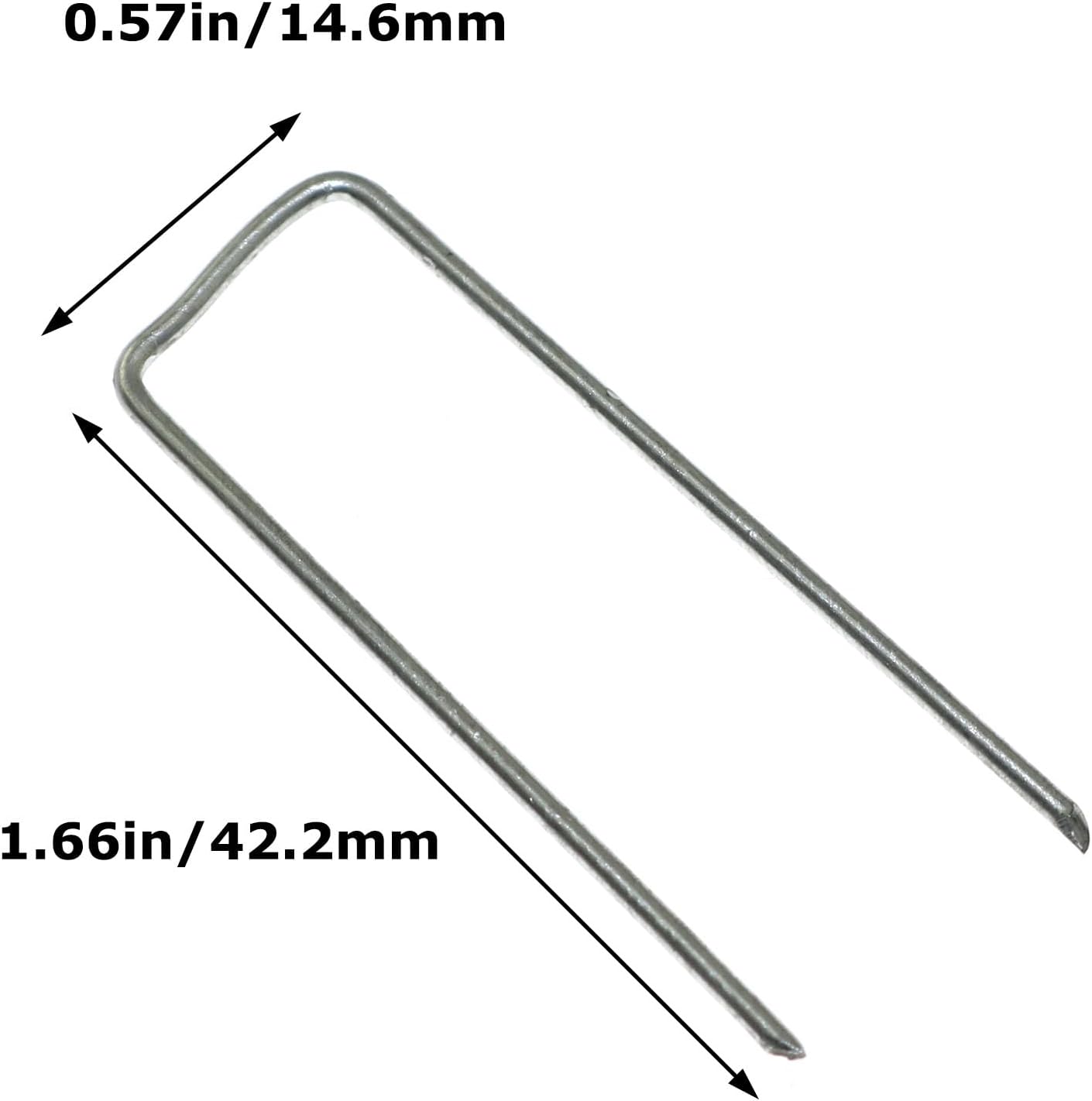 Hotop – 100 alfileres florales Hotop de 0.551 in x 1.693 in, alfileres rectos florales en forma de U, alfileres de helecho floral en forma de U,