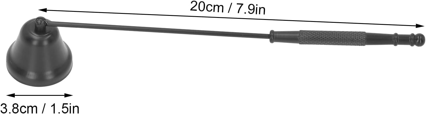Zerodis Snuffer de velas, 2 piezas de extintor de velas con mango largo para velas, accesorio para velas, herramienta de extinción de mecha (negro)