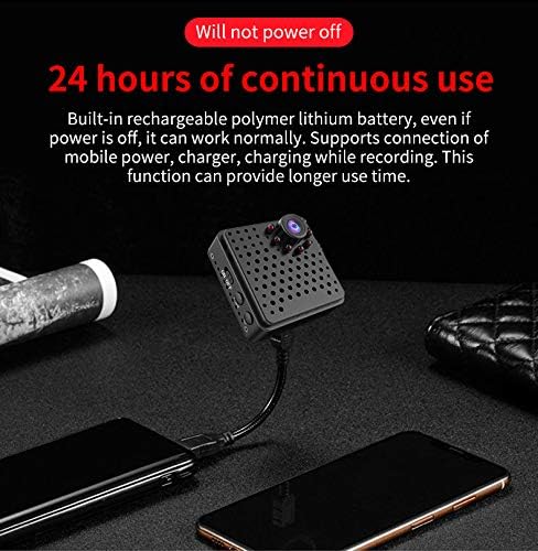 Enzemit Mini cámara WiFi HD 1080 p inalámbrica completa seguridad micro videocámara batería, visión nocturna detección de movimiento AP hotspot