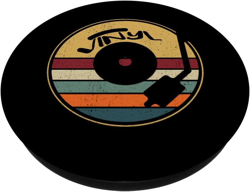 Regalos de vinilo retro  Vinilos vintage PopSockets agarre y soporte para teléfonos y tabletas, Negro