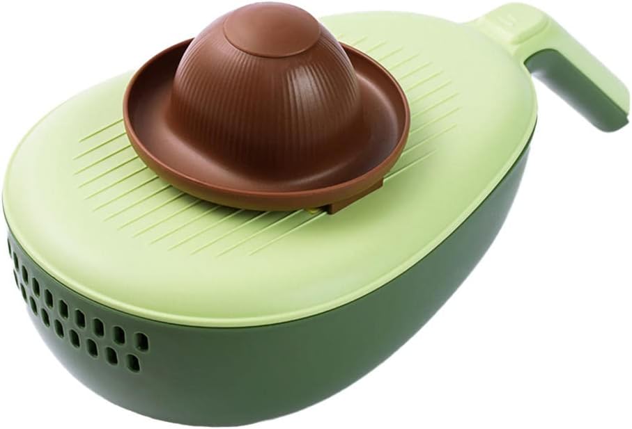 ,Cortador de verduras de aguacate, cortador de verduras, rebanador de papas, rallador de queso, cortador de verduras multifuncional – verde, 6