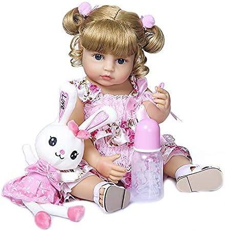iCradle Muñecas de bebé Reborn lavables de silicona de 22 pulgadas, muñeca Reborn realista hecha a mano de vinilo suave, muñecas de bebé recién