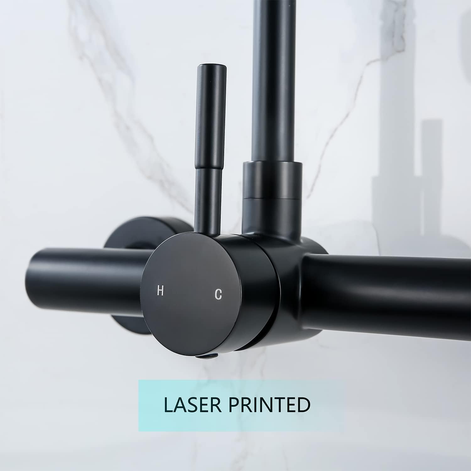 ZHYICH Grifo de fregadero de cocina con pulverizador, grifo mezclador de acero inoxidable, acabado negro mate, certificado NSF y sin plomo para