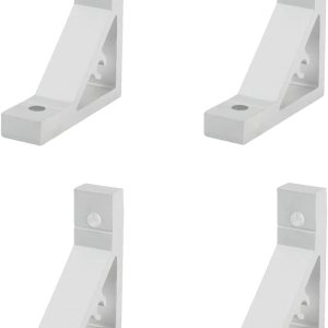4 soportes de esquina de perfil de aluminio de soporte fuerte, conectores de esquina resistentes, soporte de esquina de perfil de extrusión de 4 soportes de esquina de perfil de aluminio de soporte fuerte, conectores de esquina resistentes, soporte de esquina de perfil de extrusión de