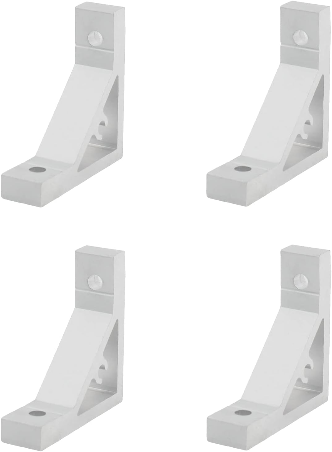 4 soportes de esquina de perfil de aluminio de soporte fuerte, conectores de esquina resistentes, soporte de esquina de perfil de extrusión de