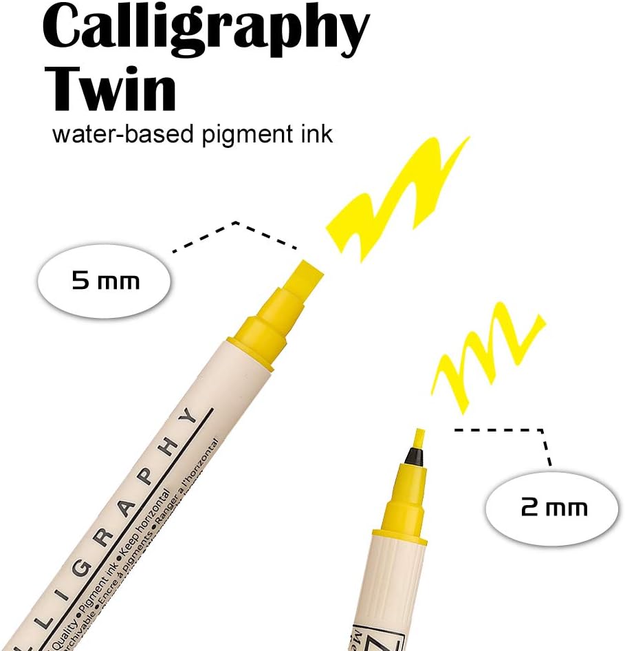 8 rotuladores Zig para caligrafía con sistema de memoria, multicolor