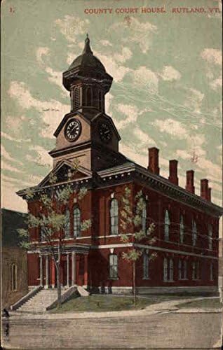 County Court House Rutland, Vermont VT Original Antique Postcard 1908