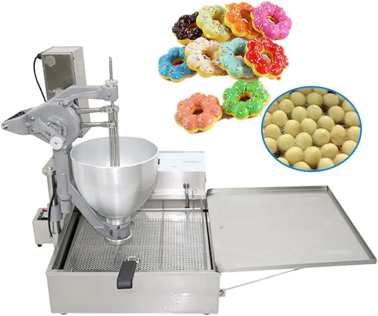 Commercial semi automatic mochiringball different mold Donut Machine, Donuts Making Machine adjustable thickness,Donut fryer 3000w,9L hopper,large