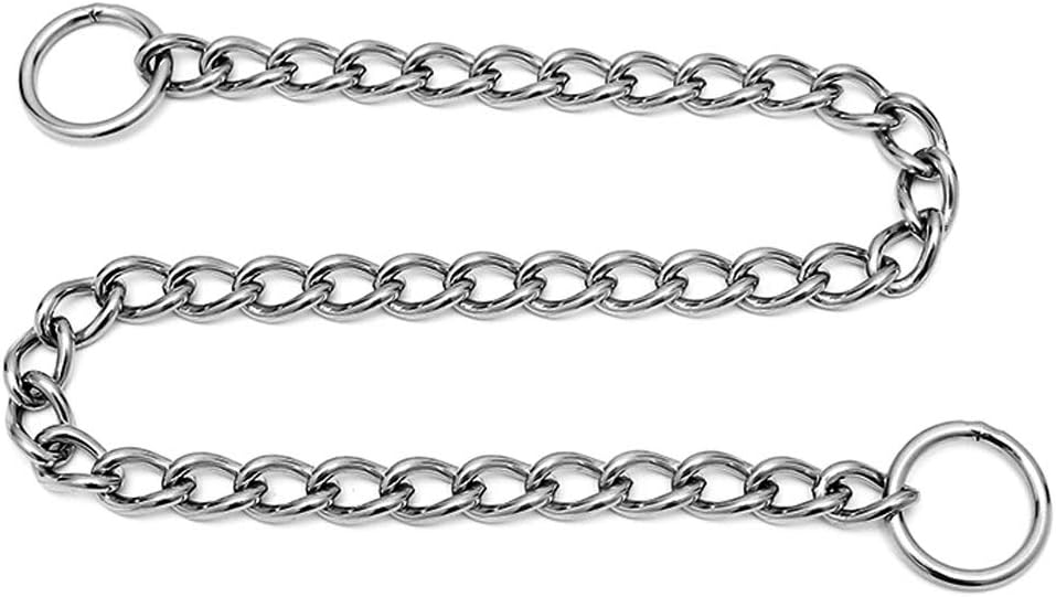 SGODA Collar de estrangulador de entrenamiento para perros, acero inoxidable 304, longitud total 24 pulgadas, 0.138 in