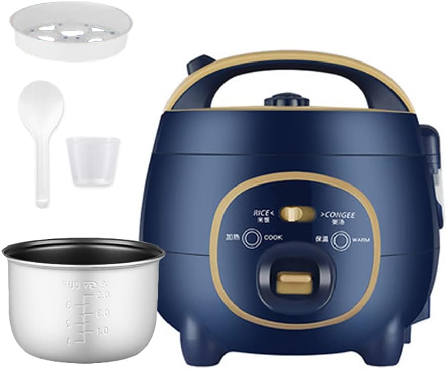 Mini olla arrocera de 1.8 L, lonchera eléctrica, olla antiadherente extraíble, función de mantener el calor, adecuada para 1-3 personas, 220 V,