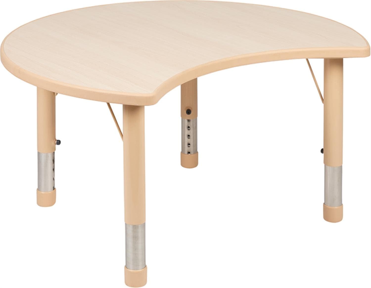 Flash Furniture Wren – Mesa de actividades ajustable de plástico natural de 25.125 pulgadas de ancho x 35.5 pulgadas de largo