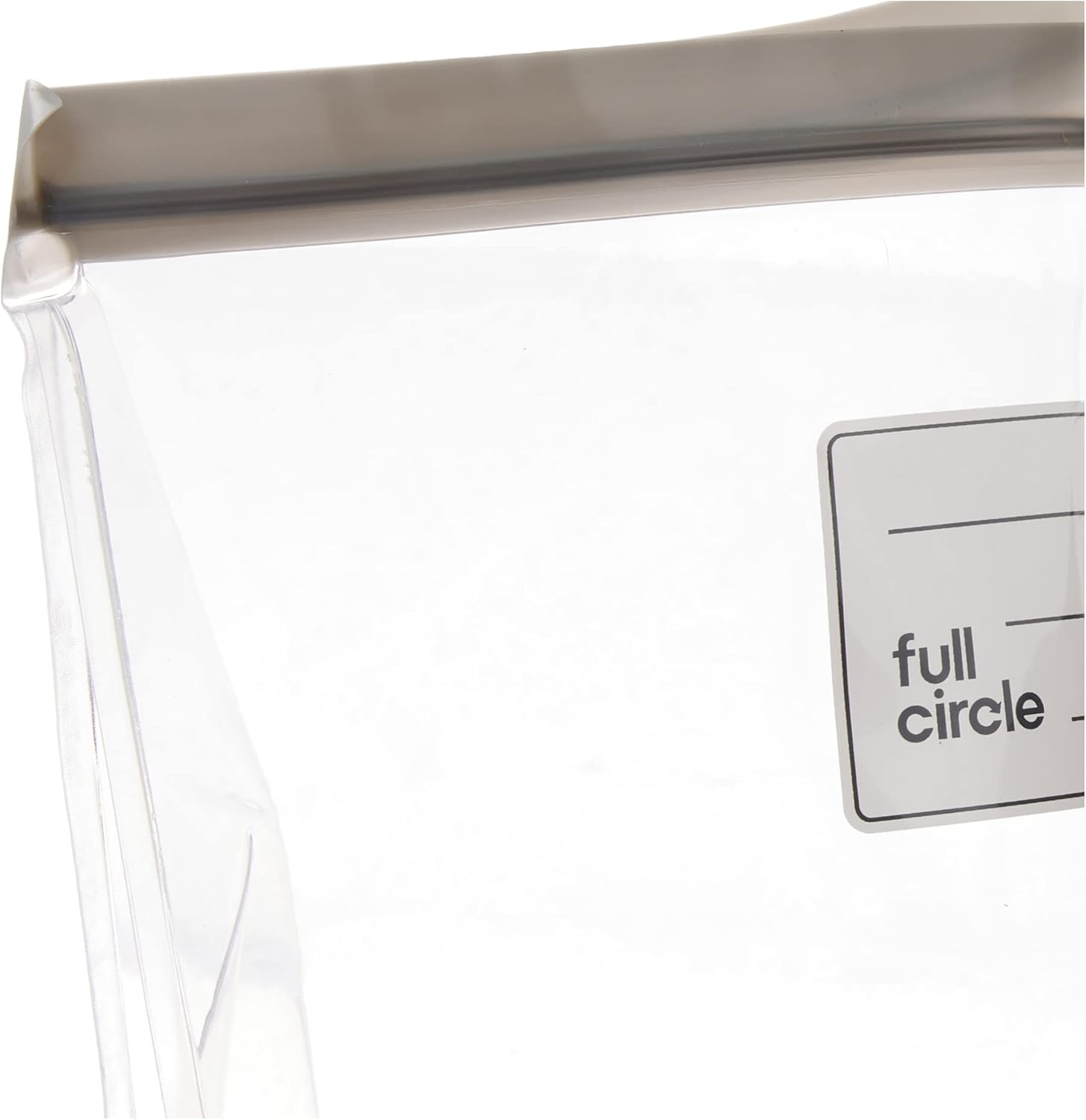 Full Circle Ziptuck – Bolsa de almacenamiento grande reutilizable para productos, segura para alimentos, bolsa de almacenamiento de alimentos sin