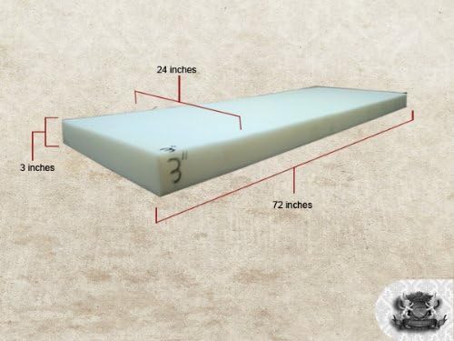 Hoja de espuma de densidad media de 3″ x 24″ x 72″