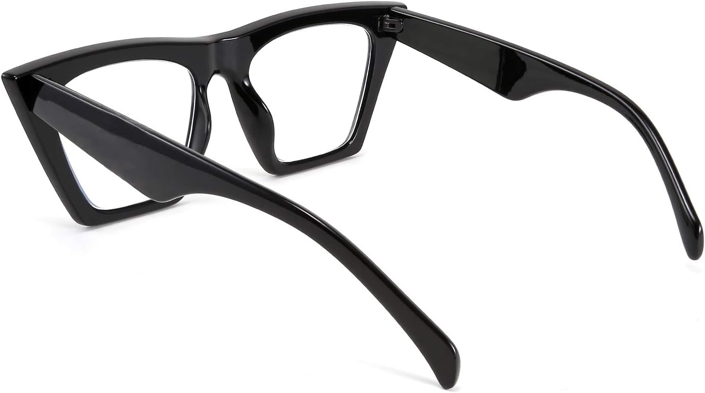 FEISEDY Gafas cuadradas de lectura de ojo de gato con bloqueo de luz azul para mujer, lector de ojo de gato, antirreflejo, fatiga ocular digital