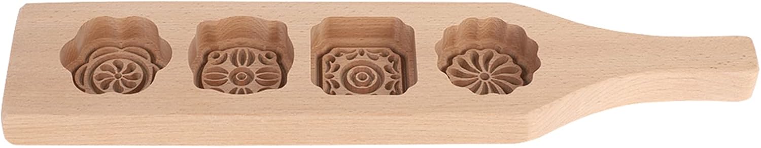 Hornear madera de haya, pastelería, pastel de frijoles mung, pastel de luna para hornear Molde para molde de piel de hielo para moldes de brioche
