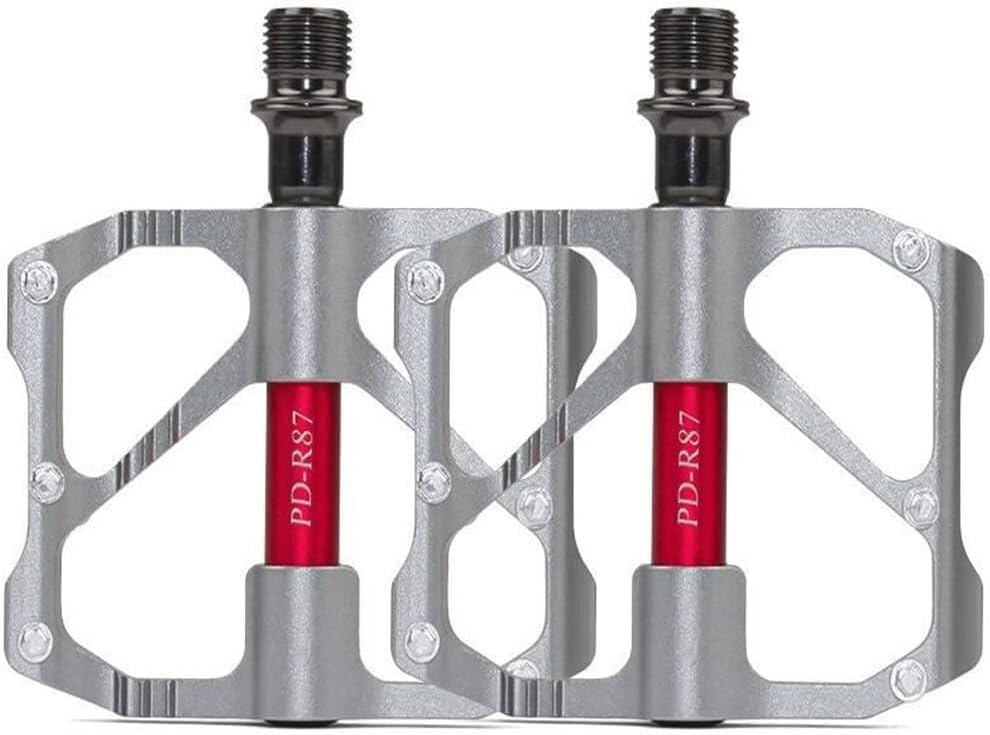Bike PedalsCycling Pedals 916” MTB Mountain Road Bike Aluminum Alloy Pedals 3 Sealed Bearing with Anti-Skid Nails Flat Pedals 232g