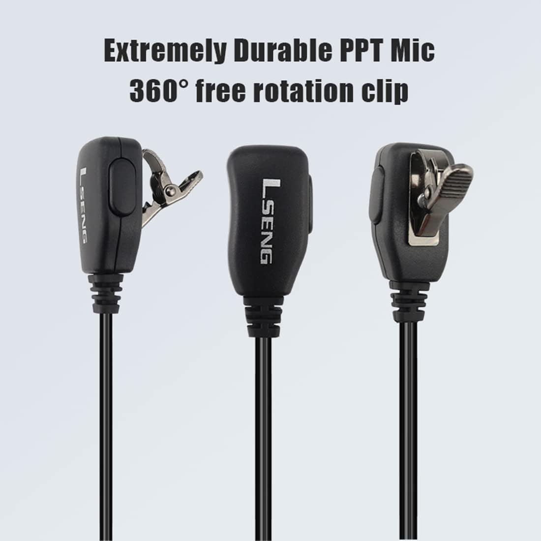 Walkie Talkies auricular con micrófono 2 pines tipo D auriculares para Baofeng uv5r bf 888s uv 82 bf f8hp Kenwood radios de 2 vías (paquete de 2)
