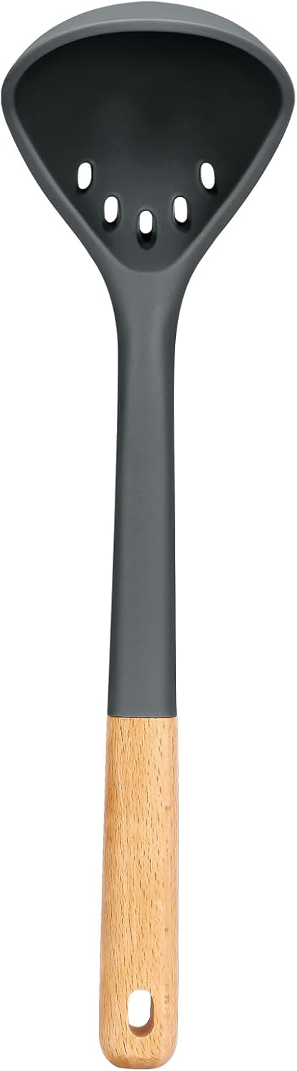 Cuchara grande de silicona para sopa, utensilios de cocina antiadherentes con alta resistencia al calor, sin BPA, herramientas de cocina perfectas