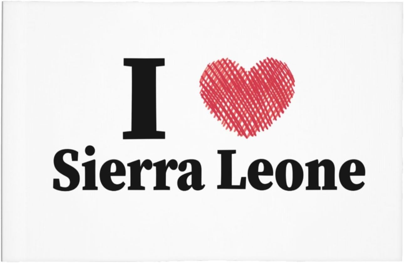 Double Sided Printing I Love Sierra Leone Car Flag 12×18 Inches Car Window Clip Flags Car Decoration Banner