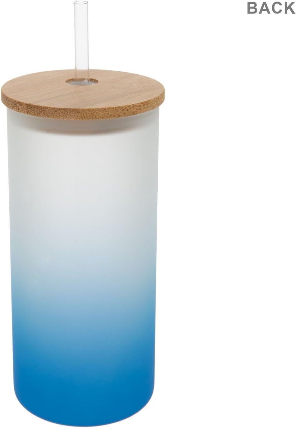 Hobby Lobby Vaso esmerilado azul sublimación