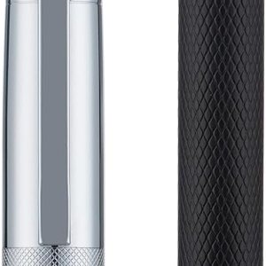 Jinhao 92 – Pluma estilográfica plateada negra, punta media, metal sólido con convertidor, lápiz de caligrafía Jinhao 92 – Pluma estilográfica plateada negra, punta media, metal sólido con convertidor, lápiz de caligrafía