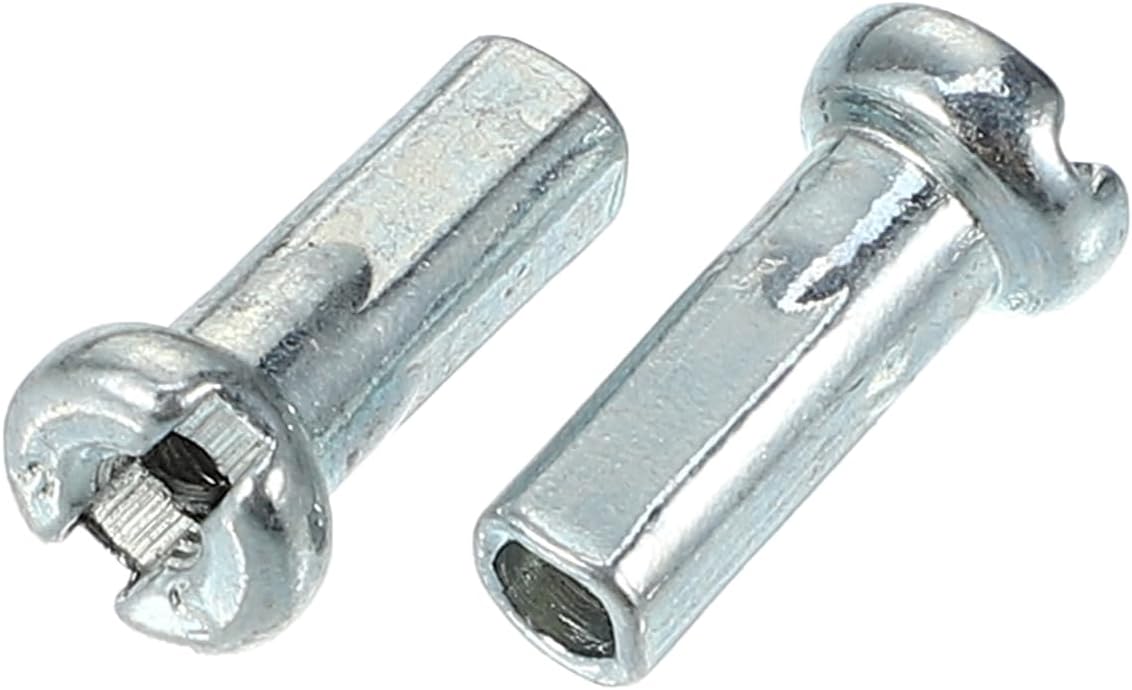 X AUTOHAUX 36 unids 14G J Bend Bicicletas de acero Radios de ciclo con pezones de latón Radios de acero