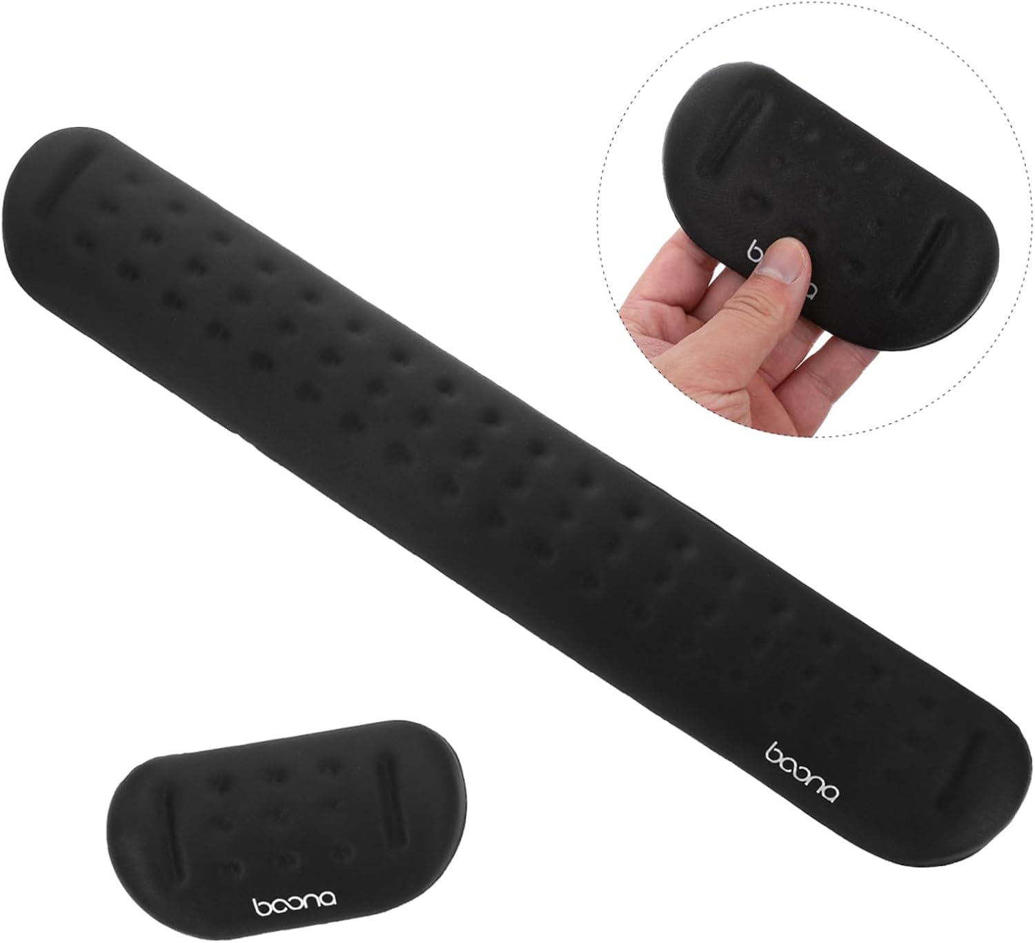MAGICLULU Juego de 3 juegos de teclado de muñeca para reposo de manos, accesorios para escritorio de gel, alfombrilla de mouse ergonómica,