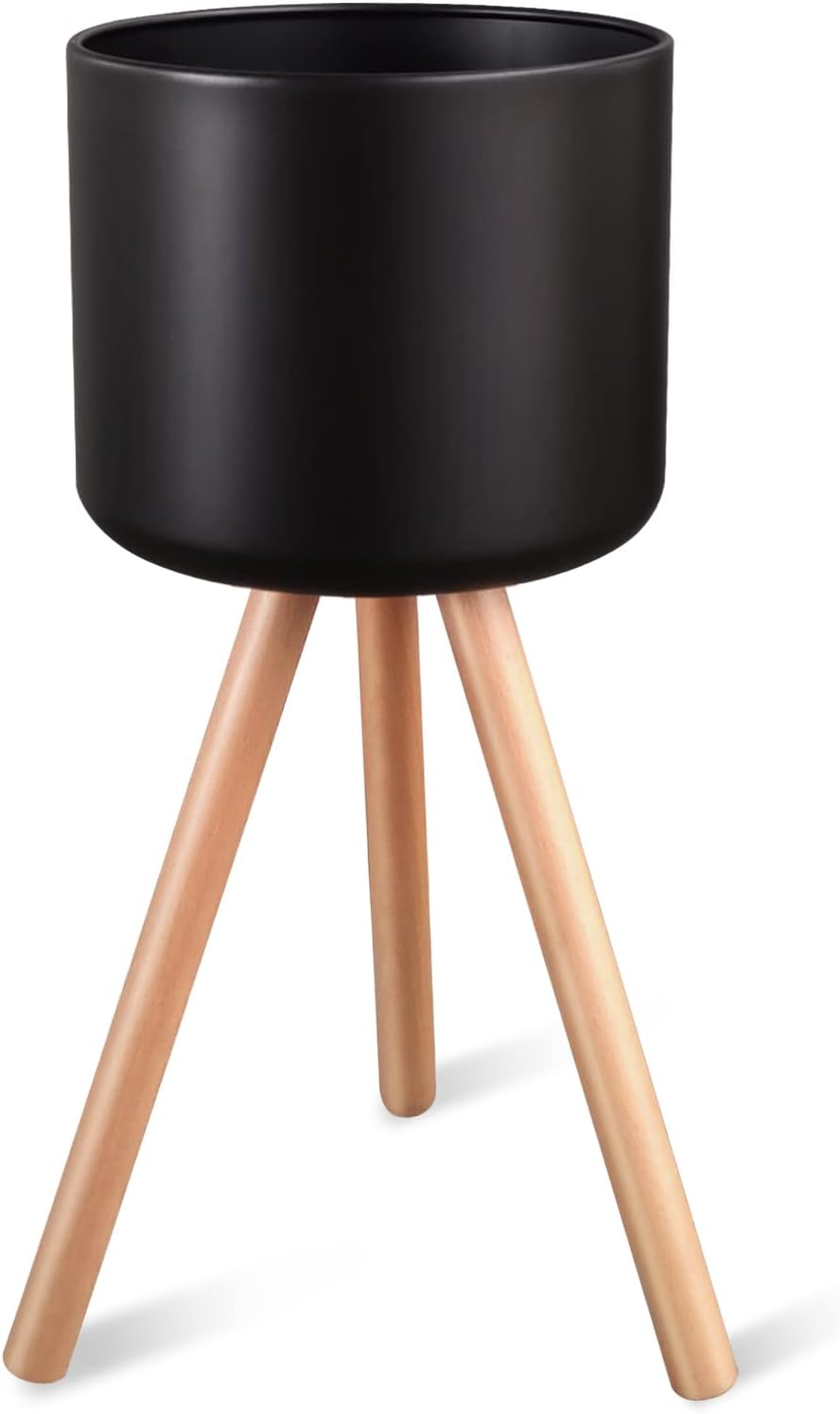 Maceta de metal Mid-Century con soportes, elegante y moderna maceta de pie para el suelo, adecuada para orquídeas, decoración de aloe para