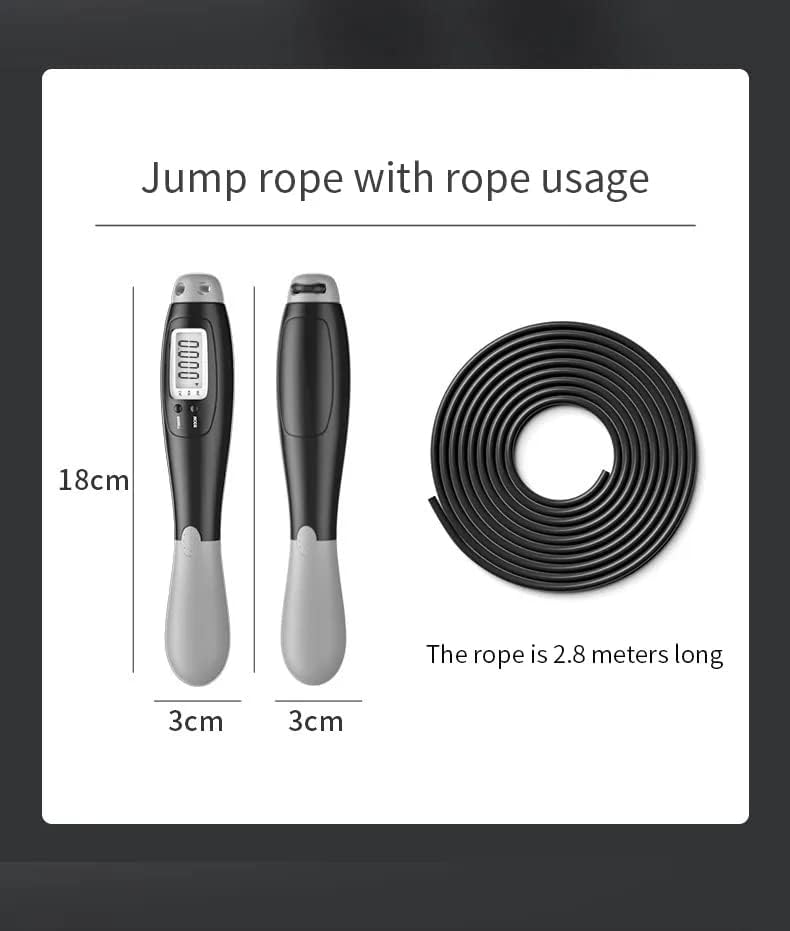 Cuerda de saltar con cuerda de salto digital para ejercicio de fitness en casa